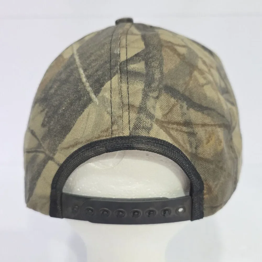 Vintage 80s New Buckmasters Trucker Hat Snapback Realtree Camo Hunting NOS